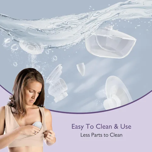 Vista 10 de Extractor de leche manos libres: extractor de leche portátil con 3 modos/9 niveles/pantalla LED, bajo ruido, para inserto de cojín de silicona