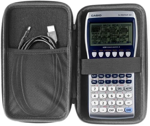 Vista 2 de Estuche rígido compatible con calculadora gráfica Casio fx-9860GII