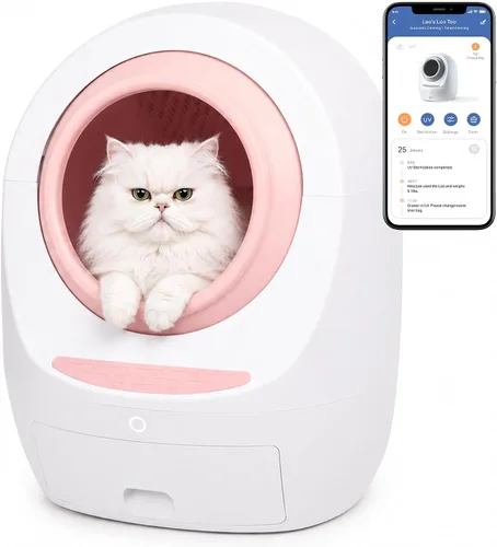 Vista 9 de Casa Leo Automatic Self-Cleaning Cat Litter Box Avocado Green