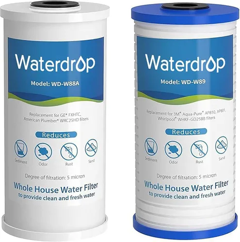 Vista 14 de Waterdrop Filtro de Agua para Toda la Casa, Filtro de Sedimentos Anti-Incrustaciones y de Metales Pesados, Repuesto para GE® FXHTC, GXWH40L
