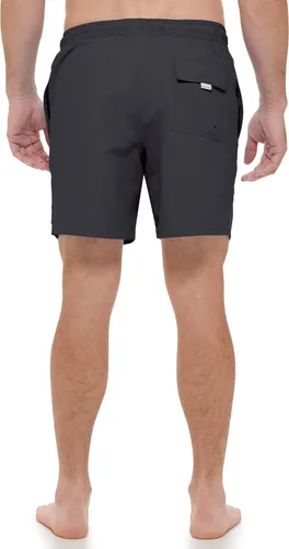 Vista 3 de Calvin Klein Men's Standard Uv Protected Quick Dry Square Patch Logo Swim Trunk