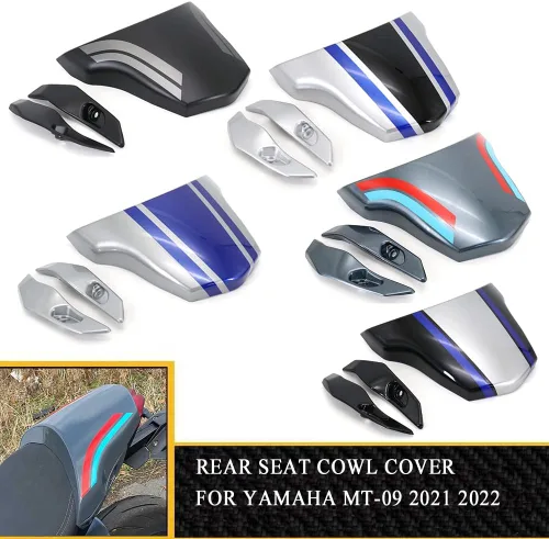 Vista 5 de Para Yamaha MT-09 MT-09 2021 2022 Accesorios de motocicleta Asiento trasero del pasajero Cowl Solo Seat Protector de carenado MT-09 2021 2022 Gris