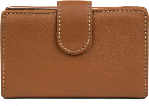 Vista 5 de Mundi Rio - Cartera de piel para mujer, pequeña con marco Bittersweet