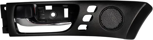 Vista 20 de TRQ Manija de puerta interior delantera izquierda cromada y negra para el lado del conductor compatible con Ford F-150 2012-2014
