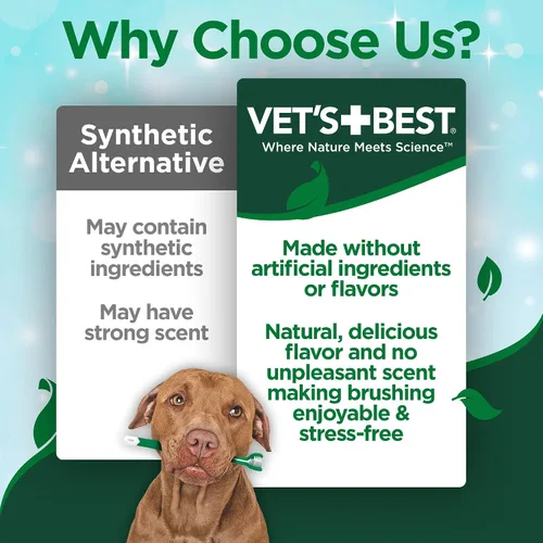 Vista 2 de Vet's Best Gel de pasta dental enzimática para perros, hecha en Estados Unidos. Dog Teeth Cleaning Toothpaste, Helps Remove Plaque & Tartar