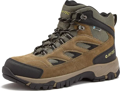 Vista 8 de HI-TEC Yosemite WP Mid Botas de senderismo impermeables para hombre, ligeras, transpirables, para el aire libre Marrón Oscuro Tostado