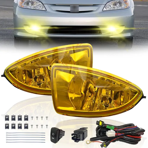 Vista 75 de Luces antiniebla de conducción compatibles con lámparas de parachoques delantero Honda CRV 2007 2008 2009 con bombillas halógenas H11 de 12 V 55 W