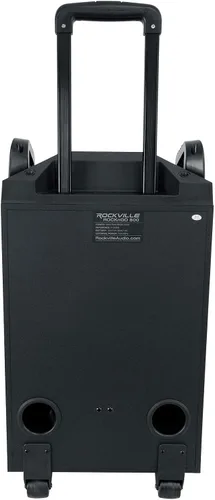 Vista 8 de Rockville Rockngo 800 - Altavoz Bluetooth portátil de 10 pulgadas, luces LED, ruedas, prioridad de micrófono, para fiestas y eventos al aire libre