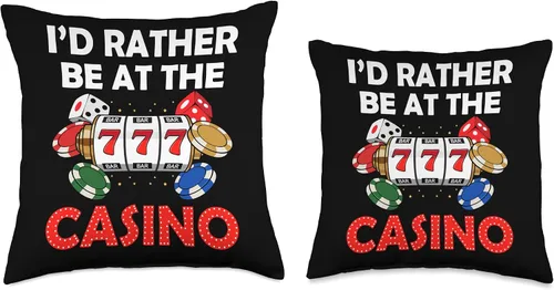 Vista 3 de Casino Poker Slot Machine Gambler Gambling Design Funny Casino - Almohada de juego con tarjeta de máquina tragamonedas de Las Vegas, 16 x 16