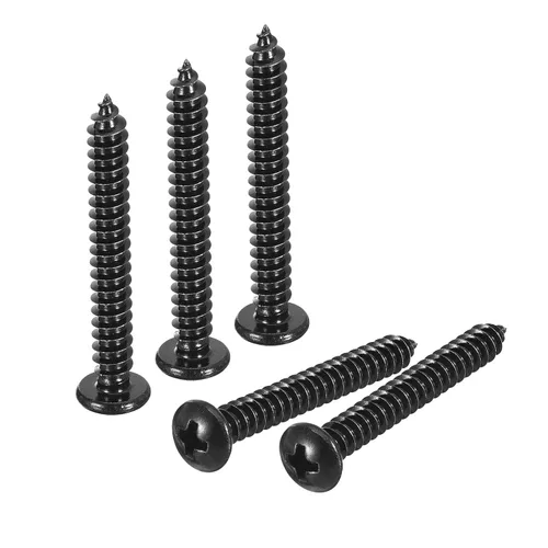 Vista 14 de uxcell 8mm x 3mm Tornillo Phillips de cabeza plana autorroscante, 100 piezas - Tornillo de cabeza redonda de acero inoxidable 304 con rosca completa