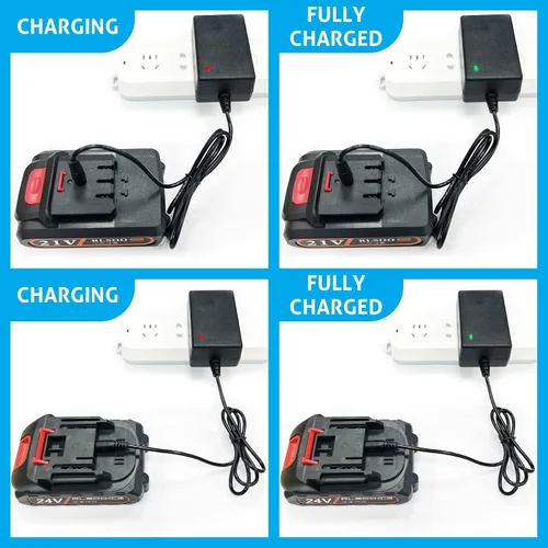 Vista 3 de Cargador de batería para mini motosierra de 4 y 6 pulgadas, cargador de batería de litio, accesorios de motosierra portátil eléctrica eléctrica