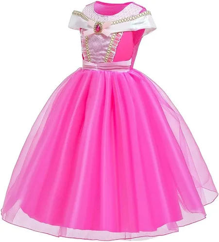 Vista 22 de REXREII Disfraz de princesa durmiente para niñas, disfraz de Halloween, cosplay, Navidad, fiesta de cumpleaños (accesorios)