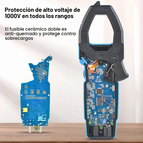 Vista 8 de MESTEK Multímetro digital de abrazadera de entrada de 1000 A TRMS 6000 cuentas, probador de voltaje, medidor de amperios de voltios con VFD, modo