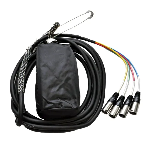 Vista 2 de Seismic Audio - SASH-4x20 - Cable XLR de 4 canales Enviar Sub Snake - 20 pies