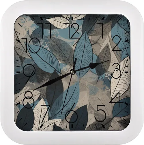 Vista 24 de 10" Square Modern Wall Clock,Americana Flag Deer Print Kitchen Clocks Wall Battery Operated,Silent Non Ticking Unique Funny Cute Wall Clock for