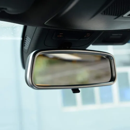 Vista 4 de YIWANG Marco de espejo retrovisor interior cromado ABS para Mercedes Benz CLA GLA A B Clase W176 W246