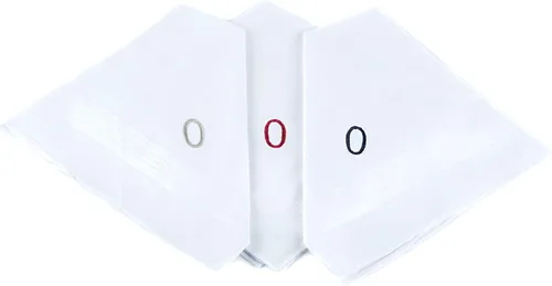 Vista 22 de Pañuelo inicial para hombre, monograma en caja, 3 piezas, 100% algodón Una inicial