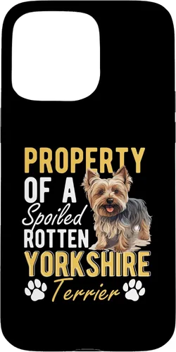 Vista 28 de iPhone 16 Dog Yorkie - Property of a spoiled rotten Yorkshire Terrier Case