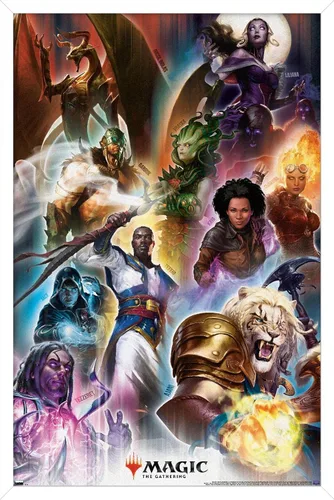 Vista 14 de Trends International Magic: The Gathering - Póster de pared de cuadrícula, 14.72 x 22.37 pulgadas, versión enmarcada de madera de granero