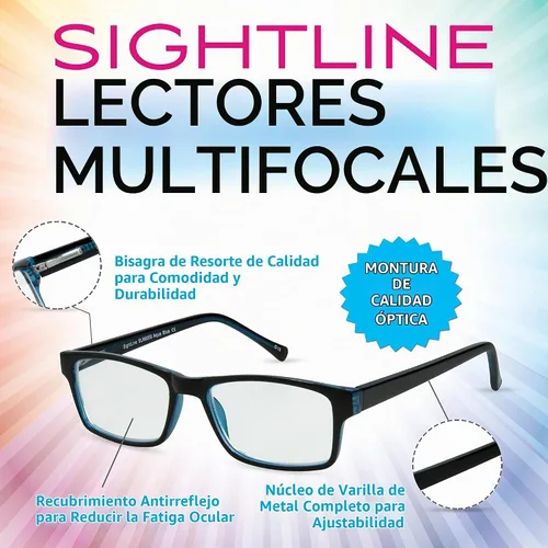 Vista 3 de Sightline Gafas de lectura progresivas de potencia lentes multifoco en un