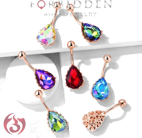 Vista 4 de Forbidden Body Jewelry Anillo de acero quirúrgico con efecto AB iridiscente