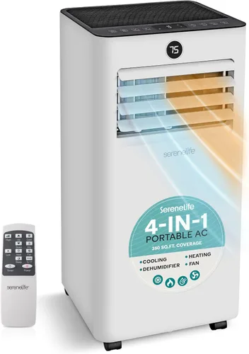 Vista 16 de SereneLife Aire acondicionado portátil, deshumidificador y ventilador Motor dual 3 en 1 8,000 BTU AC con rango de temperatura de 64 °F a 90 °F
