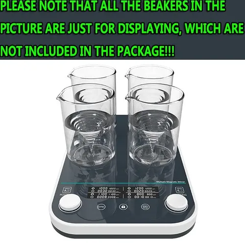 Vista 2 de Multi Point Magnetic Stirrers with Mixing Stations 4 Working Disc Size 120 * 120mm Speed Range 50-1500RPM Max. Capacity 4 * 1000ml Brushless Motor