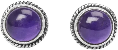Vista 4 de Pendientes de tuerca con gemas, plata de ley 925, aretes de 6 mm redondos para niñas y mujeres, regalo