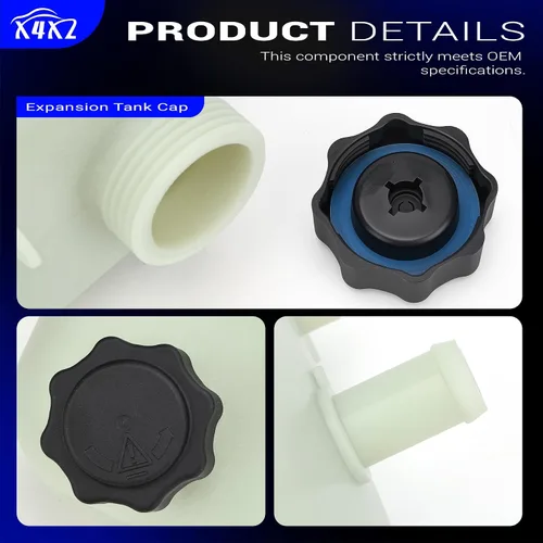 Vista 8 de 17137529273 Tanque de expansión del radiador del depósito del refrigerante del motor delantero con tapa para BMW 2002-2008 Mini Cooper S (solo S)
