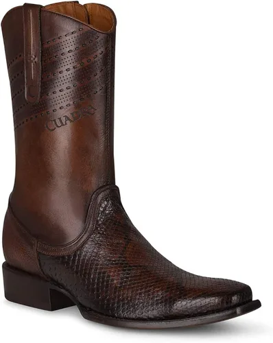 Vista 2 de Cuadra Botas urbanas para hombre en piel auténtica pitón marrón, Marrón