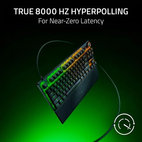 Vista 3 de Razer Huntsman V3 Pro TKL 8KHz Esports Teclado para gaming interruptores ópticos analógicos Gen 2-8000 Hz Pulsador a presión de sondeo - Disparador