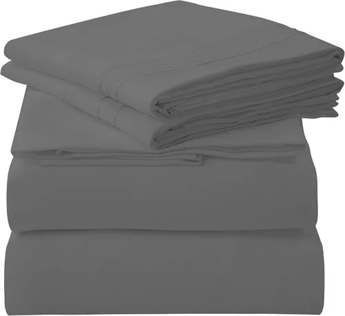 Vista 33 de ROYALE LINENS Juego de sábanas de 3 piezas para cama individual - Ropa de cama de microfibra cepillada suave de 1800 hilos - 1 sábana bajera