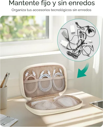 Vista 2 de BAGSMART Bolsa Organizadora de Cables para Viaje, S, Hinchado