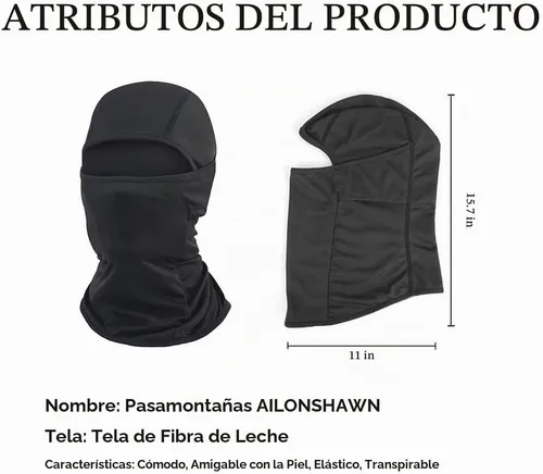 Vista 2 de Ski Mask Balaclava Sun Protection Motorcycle Face Mask Cooling Breathable