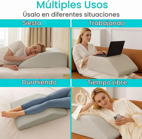 Vista 7 de Xtra-Comfort Almohada de elevación de piernas para dormir, hinchazón