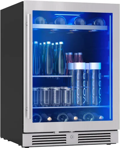 Vista 8 de Zephyr Presrv - Refrigerador delgado de vino y bebidas de 15 pulgadas, zona única bajo encimera, mini enfriador de vino estrecho, pequeño gabinete