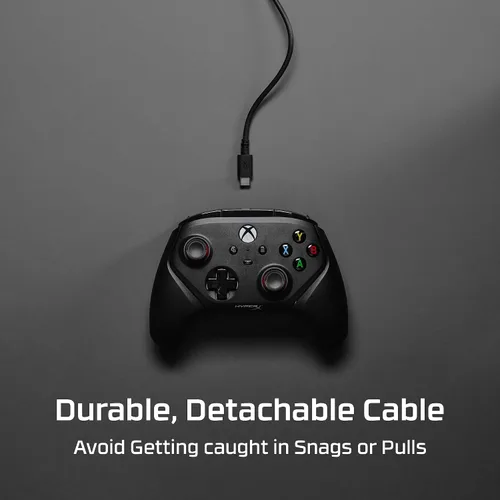 Vista 7 de HyperX Clutch Gladiate - Control con cable para Xbox One, Xbox Series XS, PC, licencia oficial de Xbox, cerraduras de disparo dual, botones