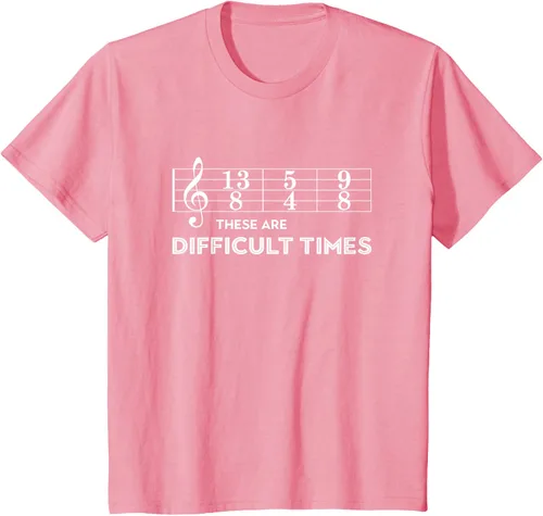 Vista 87 de Musician - Camiseta con texto en inglés "These are Difficult Times", talla S