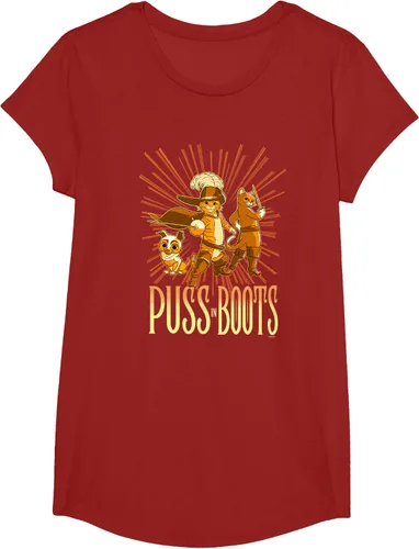 Vista 78 de DreamWorks Puss in Boots: The Last Wish Cat Trio Poster - Camiseta pequeña Negro