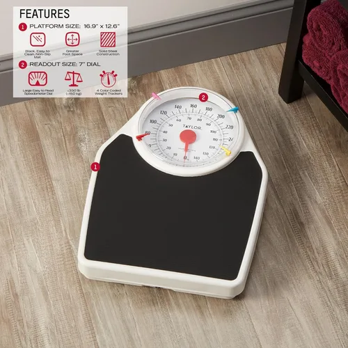 Vista 2 de Taylor Precision 1130T Color blanco báscula digital de baño