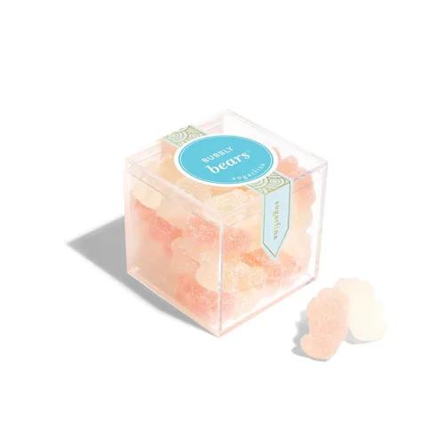 Vista 3 de Sugarfina Bubbly Bears Cubo Pequeño de Caramelo Ositos de Goma, 3.5 oz, 6