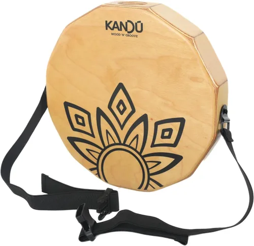 Vista 9 de KTÄK - El primer cajón de percusión artesanal, de mano, de dos sonidos, portátil de Kandu con estuche de transporte (negro)