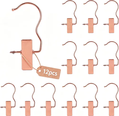 Vista 10 de Ganchos para botas de 4.5 pulgadas, ganchos de metal dorados para colgar guantes, zapatos, ganchos de lavandería, extensiones de cabello, clips