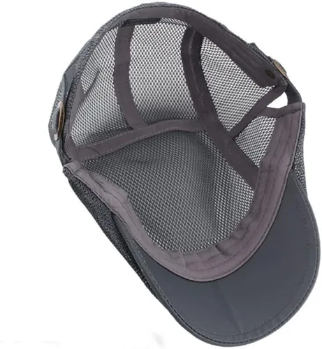 Vista 2 de elwow Gorra de camionero de malla plana de verano para hombre, gorra de camionero, gorra ajustable de hiedra