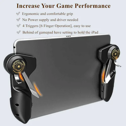 Vista 8 de Mikirini Mobile Game Controller for iPadSamsung Galaxy TabAll Tablets, Hand Grip Gaming Controller with L2R2 Triggers for PUBGKnives OutCall of
