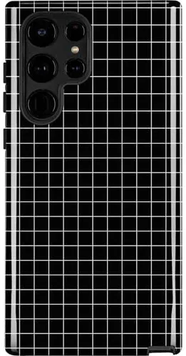 Vista 14 de Skinit Funda para teléfono Pro compatible con Galaxy S22 Ultra - Diseño de tablero de ajedrez rosa