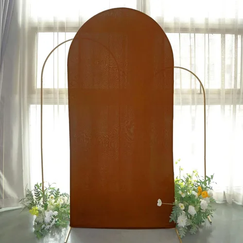 Vista 31 de Efavormart - Funda de elastano ajustada de elastano beige de 5 pies, ajuste cómodo, manga de fondo redonda para temas bohemios neutros y escenarios