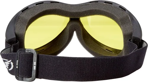 Vista 4 de Hot Leathers Big Ben - Gafas de motociclista amarillas para motociclista, lentes antivaho