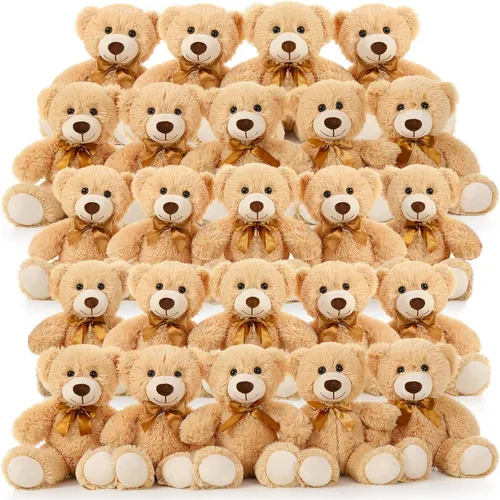 Vista 23 de MaoGoLan - Osos de peluche, paquete de 3 osos de peluche, regalo de cumpleaños o centro de mesa para niñas, 13.5 pulgadas