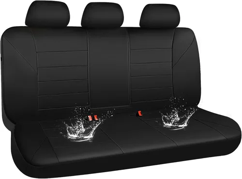 Vista 15 de Car Pass - Fundas impermeables de neopreno para asientos, juego completo negro de ajuste universal, fundas protectoras para interior de auto SUV